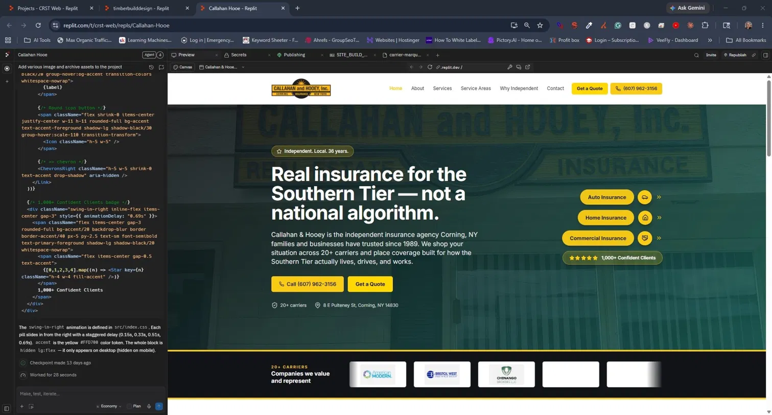 Callahan & Hooey, Inc. website screenshot